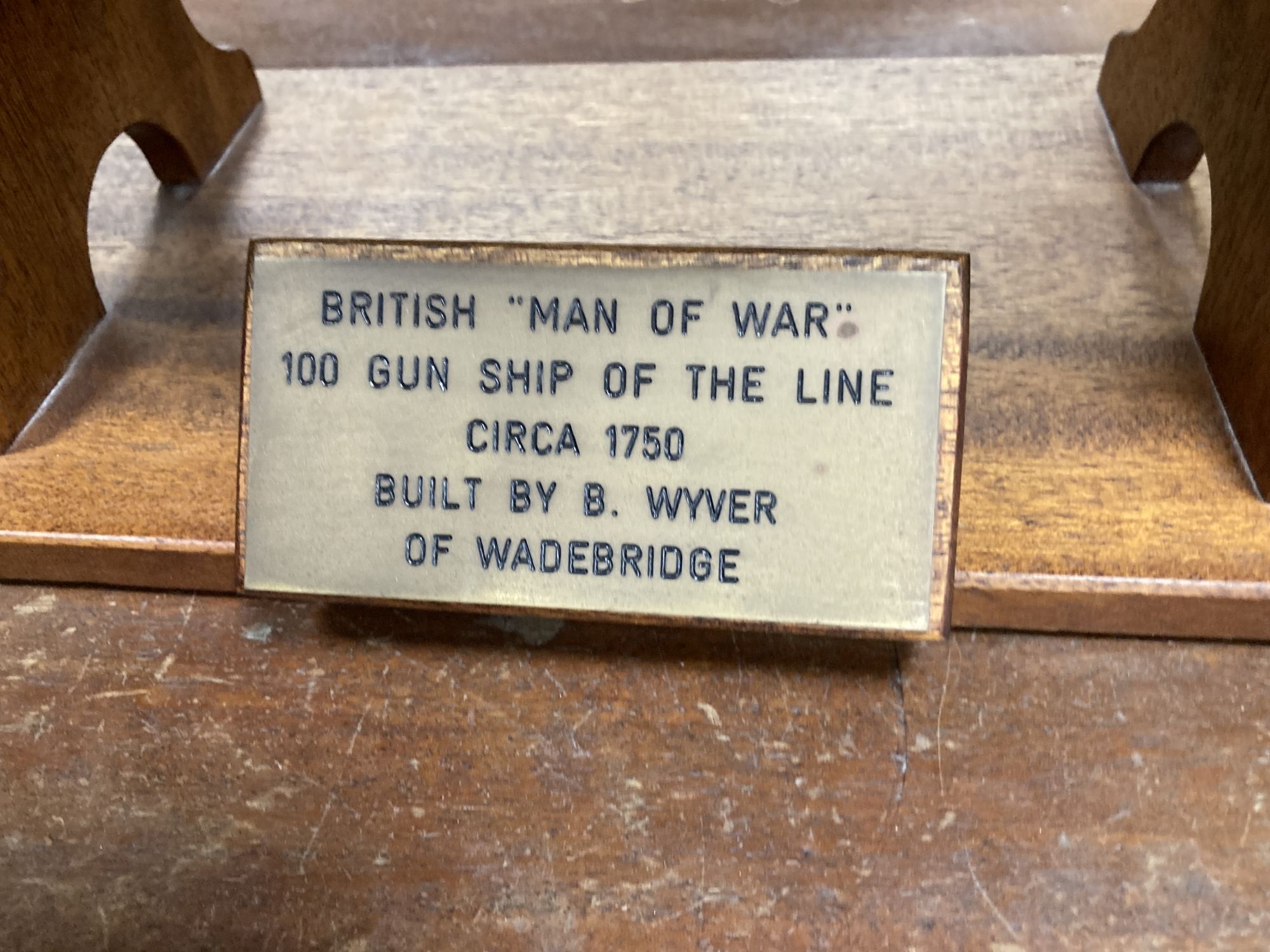 A British Man o'War model